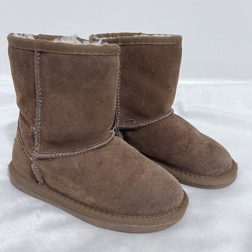 Lamo‎ Winter Boots 13 Y Brown Tan Faux Fur-Lined Outdoor Warmth Cozy Mid Calf